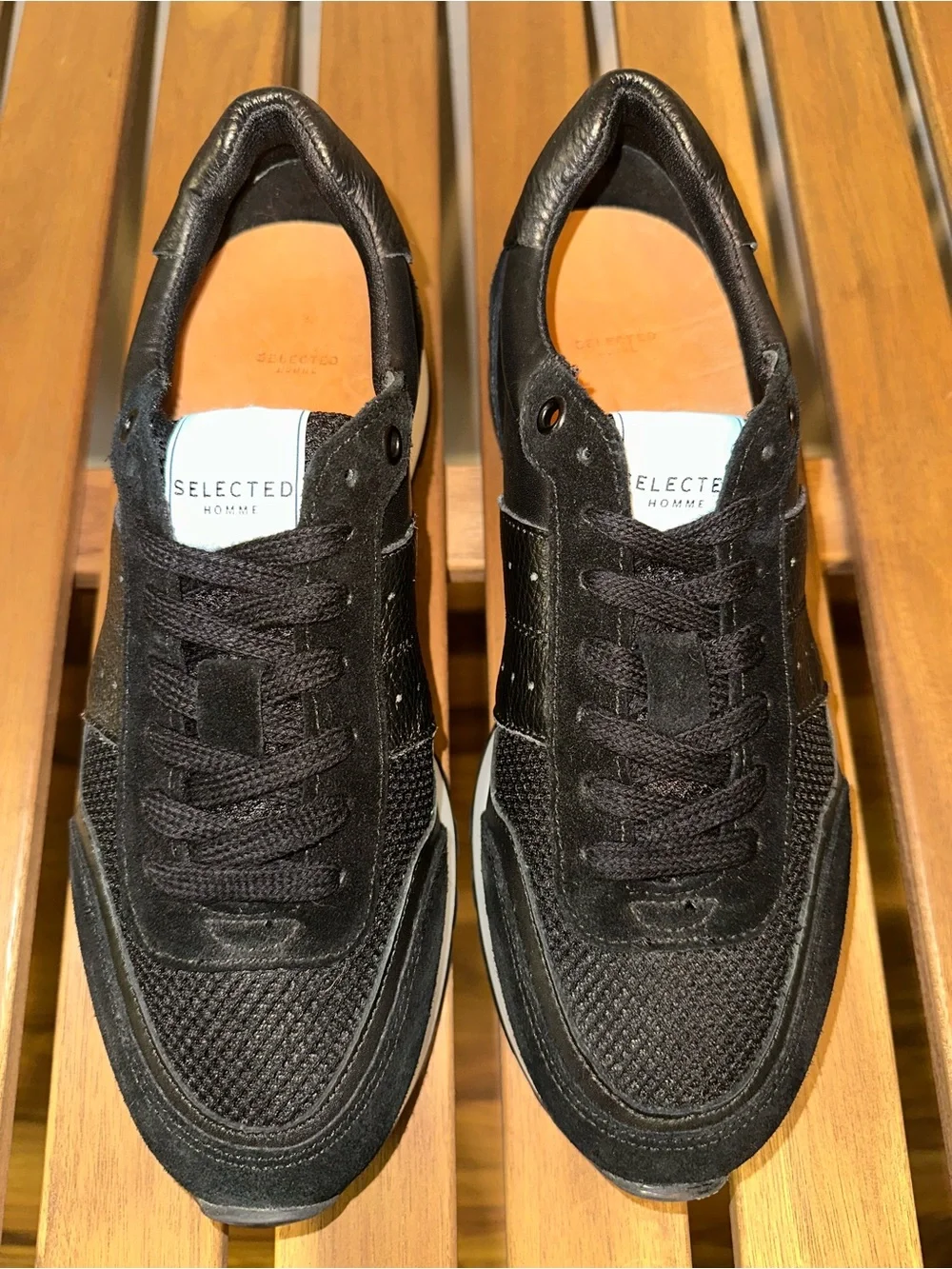 Selected Homme Running Sneakers Shoes Frank Mix Runner Size 7.0 Black